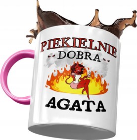 Rózsaszín Bögre Ágota Ági Barátnő Ajándék Nyomtatott Fotóval