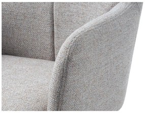 Világosszürke forgó relaxációs fotel Manning – Unique Furniture