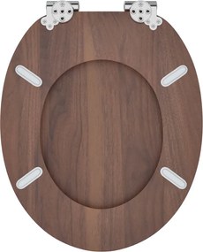 Lágy záródású WC ülőke Barna 44 x 38 cm MDF lap