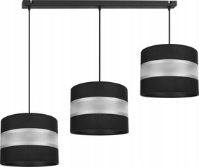 Mennyezeti Lámpa Lógó Csillár Hármas Díszléc Lámpabúra Fekete Fehér Szürke