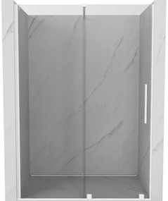 Mexen Velar, nyitható tolóajtó 150x200 cm, 8mm átlátszó üveg, fehér profil, 871-150-000-01-20