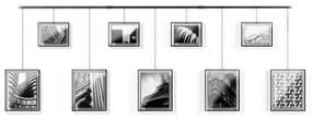 Fekete fém fali képkeret szett 9 db-os 223x77,5 cm Exhibit – Umbra