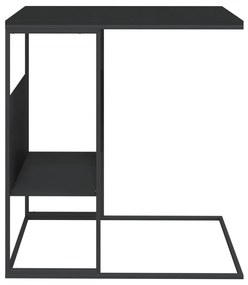 Fekete szerelt fa kisasztal 55x36x59,5 cm