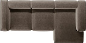 Barna sarokkanapé (jobb oldali-heverő résszel) Bergamo – Cosmopolitan Design