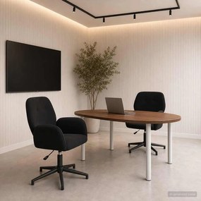 vidaXL Forgós Íróasztali Székek 2 db 54 x 55 x 90 cm Fekete Bársony