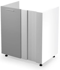 Alsó sarokszekrény Vento DKN-80 / 82, fehér / szürke