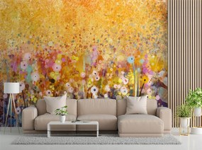 Gario Fotótapéta Rét virágokkal, színes absztrakció Anyag: Vlies, Méret: 150 x 105 cm