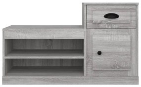 szürke sonoma színű szerelt fa cipősszekrény 100x42x60 cm