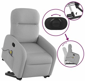 Álló masszázsfotel felhőszürke szövet