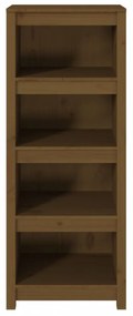 mézbarna tömör fenyőfa faliszekrény 50x35x125,5 cm