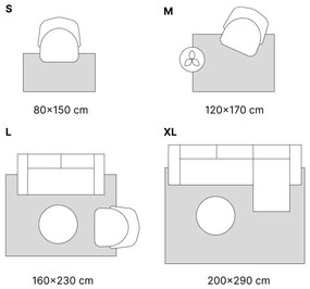 Fekete-fehér kétoldalas kézi szövésű gyapjú szőnyeg 200x300 cm Donna – Hanse Home
