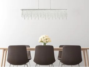 Globo 68405-24H Függeszték króm, K5 kristály, fényerőszabályzós, színhőmérsékletváltós,távirányítós, LxBxH:900x110x1500, tartozék: 1xLED 24W 38,4V, 20-1700lm