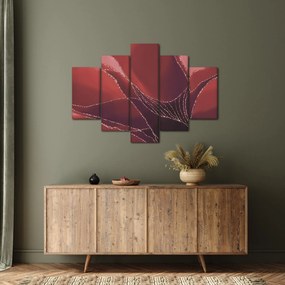 Kép - Piros absztrakt virág N⁰2 (150x105 cm)