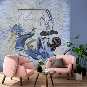 Gario Fotótapéta Kék absztrakciós madarak állatok - Andrea Haase Anyag: Vlies, Méret: 150 x 150 cm