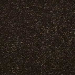 15 db sötétbarna tűlyukasztott öntapadó lépcsőszőnyeg 56x17x3cm
