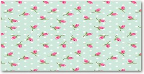 Fotó kép edzett üveg Rózsa minta 140x70