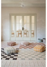 Világoskék-krémszínű mosható kézi szövésű pamut szőnyeg 120x160 cm Kitchen Tiles Blue Sage – Lorena Canals