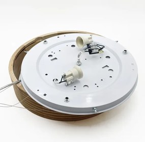 BRILAGI - CARVALHO MODERN LED csillár kábelen 2xE27/60W/230V, tölgy, átmérő 37,5 cm