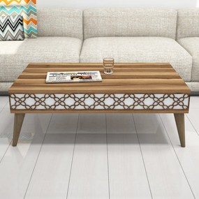 City - Walnut, White