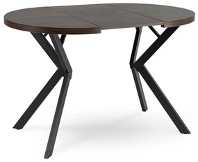 Bővíthető Étkezőasztal Dió/Fekete Színben. DORIAN 80-160 cm