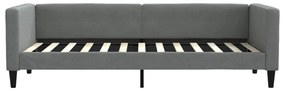 sötétszürke kihúzható szövet heverő fiókokkal 80 x 200 cm