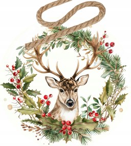 Karácsonyi gömbök karácsonyfára Szarvas vadásznak nádban 5 db