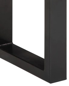 tömör nyers mangófa és acél pad 160 cm