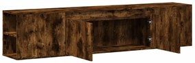 füstös tölgy színű fali TV-szekrény LED-del 180 x 31 x 39,5 cm