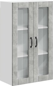 vidaXL Fali konyhaszekrény Beton Szürke 60 x 31 x 100 cm Faanyag
