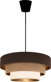 BRILAGI - Kábeles függeszték LUNETA 1xE27/60W/230V átm. 40 cm barna/bézs/krém