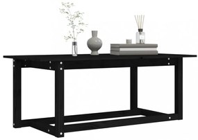 fekete tömör fenyőfa dohányzóasztal 110 x 55 x 45 cm