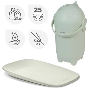 Nattou - Pelenkázó és pelenkázó alátét SOFTY 50x70 cm zöld VP-F188649