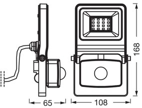 Osram - LED reflektor érzékelővel ENDURA LED/10W/230V 3000K IP44