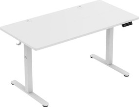 Állítható magasságú elektromos íróasztal 140 x 70 cm fehér