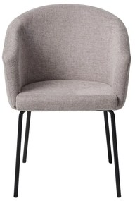 Világosszürke kárpitozott karfás étkezőfotel Easton – Unique Furniture