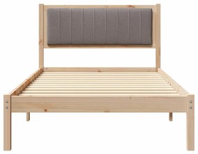 Ágykeret Kárpitozott Fejtámlával Tópszínű 100 x 200 cm