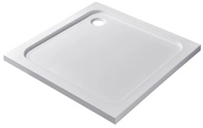 Coria 80x80x 5 cm szögletes, akril zuhanytálca szifonnal