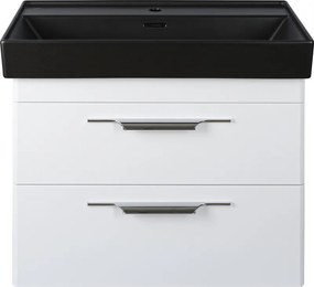 TMP LUX 80 fali fürdőszobabútor - CeraStyle SHARP FEKETE mosdóval - 80 x 48 cm
