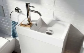 AREZZO design MINI 40 1 ajtós fehér (Fürdőszoba alsószekrény + mosdó)