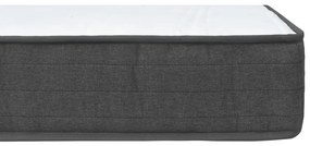 sötétszürke rugós szövetágy 200 x 200 cm