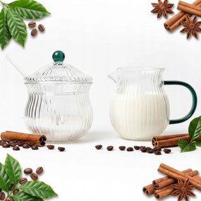 Tejeskávé Cukrászda Szett Cukortartó Cukortartó Kancsó Tej