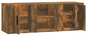 füstös tölgy színű szerelt fa TV-szekrény 100x31,5x35 cm