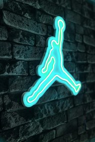 Műanyag LED-es fali dekoráció, Basketball - Blue