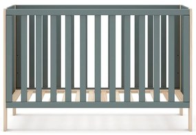 Natúr színű-szürkészöld babaágy 60x120 cm Esteban – Marckeric