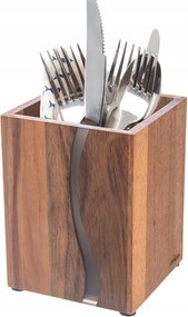Konyhai Edénytartó Állvány Fa Rendszerező Evőeszköztartó