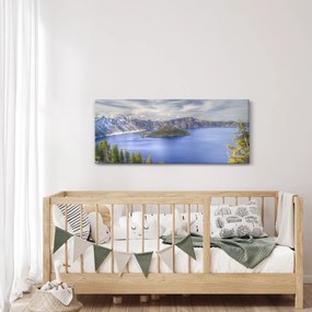 Kép egy hegyi tóról (120x50 cm)