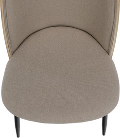 Étkezőszék, bézses barna/natúr fa/fekete, VUDIA