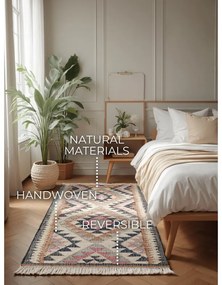 Szürke kézi szövésű juta futószőnyeg 80x200 cm Roya Parsa – Elle Decoration