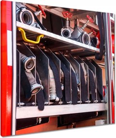 Vászonkép 60x60 Tűzoltó tömlők Szekér