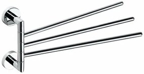 SAPHO XR407 X-Round hármas törülközőtartó,forgatható, 45 cm, ezüst